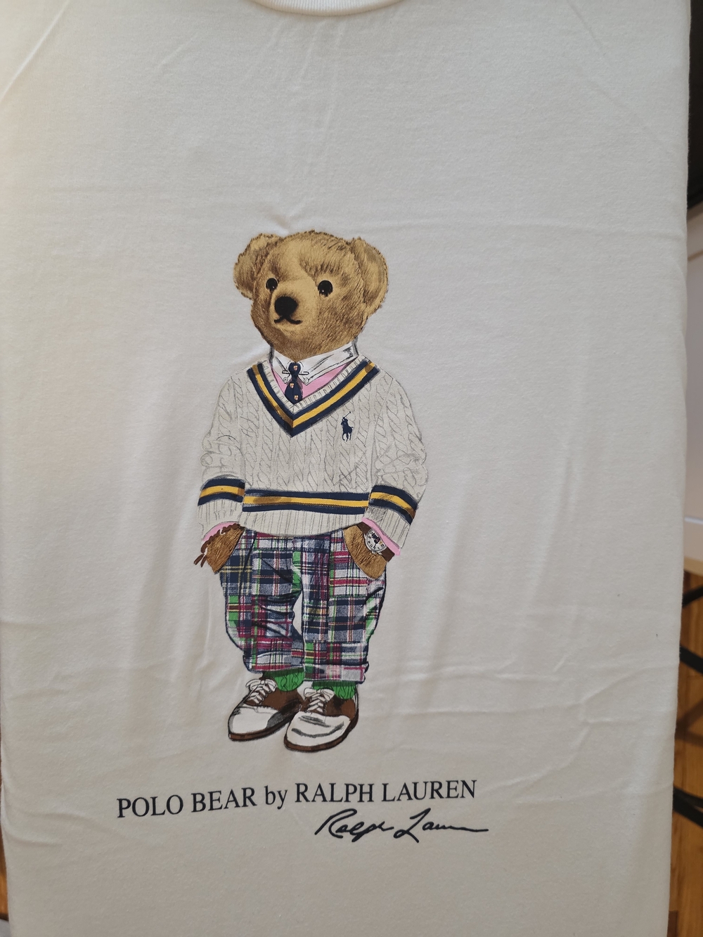 Polo Bear Graphic Tee by Ralph Lauren - White with Multicolor Bear